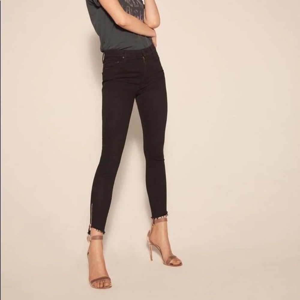 MOTHER The Stunner Double Zip Ankle Step Hem